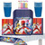 Power Rangers Party Supplies Pack Serves 16: Dessert Plates Beverage Napkins Cups and Table Cover with Birthday Candles (Bundle for 16), Blue, Red, White, Multicolor