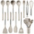 Keidason Kitchen Cooking Utensils Se, 12-piece Non-stick Silicone Kitchen Utensils Sets Heat-resistant, BPA-Free,Stirring Kitchen Tool Set -Khaki