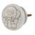 Indian Shelf 2 Pack Dresser Knobs | Gold White Drawer Pulls | Jumbo Elephant Antique Dresser knobs | Ceramic Knobs for Drawer | Kids Cabinet Knobs | Kids Knobs | Knobs and Pulls