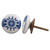 Indian Shelf 4 Pack Cabinet Knobs | Blue Drawer Pulls | Ship Wheel Flat Antique Dresser knobs | Ceramic Knobs for Dresser | Kids Dresser Knobs | Kids Knobs | Knobs and Pulls