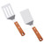 CALLARON Metal Spatula Metal Spatula 2pcs Fish Spatula Slotted Turner Stainless Steel Egg Grill Flipper Cooking Utensils with Wood Handle for Pancake Burger Pizza Steak Offset Spatula Griddle Spatula