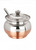 KSJONE Copper Coated Stainless Steel Ghee Pot with Spoon | Ghee Container for Kitchen | Premium Oil Container with Lid for Pooja Items, 200 ML