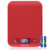 BAGAIL Digital Kitchen Scale, Premium Food Scales Weight Grams and Oz for Baking and Cooking,11lb/5kg with 0.1oz/1g Precision Red
