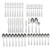 Oneida B336045A Mooncrest 45-Piece Flatware Set, Service for 8,Silver,45 Piece