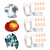 BESTOYARD 3pcs String Halloween String Lights LED Light String LED Decor Halloween Decor Halloween Party String Light Halloween Hanging Light Halloween Ghost Bat Light LED Light Post Props