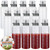 LANIAKEA 12PCS Condiment Squeeze Bottles with 5 Hole?12oz Porous Ketchup Bottles Squeeze with Lid and Funnel?Plastic Squeeze Bottles for Sauces?Ketchup, Salad, BBQ Sauce, Oil