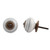 Indian Shelf 4 Pieces Dresser Door Knobs | Striped Cabinet Knobs and Pulls Set | Drawer Pulls for Dresser White | Kitchen Door Knob Ceramic | Unique Knobs for Cabinets | Single Drawer Knob