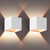 OOWOLF Modern Set of 2 LED Wall Sconces, Waterproof IP65 Outdoor, 3000K Cool White Aluminum Wall Sconce Light, G9 Replaceable Bulb Up and Down Wall Lights for Bedroom Living Room Hallway (White)