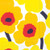 Boston International C552671 Ihr Marimekko Floral Beverage Paper Napkins 5" x 5" Unikko Dark Yellow