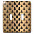 3dRose Black and Image Of Gold Snow Christmas Tree Pattern - Light Switch Covers (lsp_354316_2)