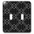 3dRose Black and Image Of Silver Dots and Geometric Pattern - Light Switch Covers (lsp_358876_2)