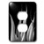 3dRose Leaf pattern in black and white. - Light Switch Covers (lsp-367014-6)