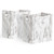 Office Trash Can, Rustic Waste Basket Set 2 Pack Wood Trash Can Farmhouse Style Wastebasket, 5.28 Gallon Garbage Bin with Handle for Living Room Bedroom Bathroom Trash Can (2, Rustic White)