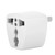 Universal US Travel Plug Adapter, EU/UK/AU Plug to US Adapter, Europe to USA Travel Adapters and Converters, American Outlet Plug Adapter, Small and Lightweight, White