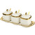 Spice Jars,Ceramic Spice Containers Kitchen Sugar Salt Condiment Jars Jars set with Lids and Spoons (White)