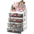 BREIS Makeup Organizer for Vanity,Bathroom Countertop Storage with Drawers for Bedroom Dresser Decor,Holder for Cosmetics Skincare Lotions Brushes Eyeshadow Lipstick Nail Polish Perfume Jewelry BREIS Makeup Organizer for Vanity,Bathroom Countertop Storage with Drawers for Bedroom Dresser Decor,Holder for Cosmetics Skincare Lotions Brushes Eyeshadow Lipstick Nail Polish Perfume Jewelry