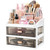 BREIS Makeup Organizer for Vanity,Bathroom Countertop Storage with Drawers for Bedroom Dresser Decor,Holder for Cosmetics Skincare Lotions Brushes Eyeshadow Lipstick Nail Polish Perfume Jewelry BREIS Makeup Organizer for Vanity,Bathroom Countertop Storage with Drawers for Bedroom Dresser Decor,Holder for Cosmetics Skincare Lotions Brushes Eyeshadow Lipstick Nail Polish Perfume Jewelry