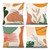 Molili Abstract Boho Pillow Covers Geometric Floral 18x18 Set of 4 Burnt Orange Throw Pillow Covers Minimalism Rustic Linen Decorations Cushion Case for Couch Sofa Bed Outdoor Patio Home Decor