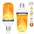 LED Flame Effect Light Bulbs - E26/E27 4 Modes Flickering Flame Light Bulbs with Upside Down Effect, Simulated Decorative Light Flame Bulb for Christmas Home/Bar Party Decoration(2 Pack)