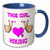 3dRose Blonde Designs This Girl Loves Various Things - This Girl Loves Hiking - 11oz Two-Tone Blue Mug (mug_185710_6)