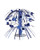 Creative Converting Cascade Graduation Centerpiece, Mini, Blue