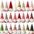 Vinsot 24 Pcs Christmas Tree Hanging Gnomes Ornaments Xmas Decorations Handmade Plush Santa Elf Scandinavian Beard Gnome Hat Tomtees for Home Holiday Decor