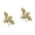 IMIKEYA Gold Bee Figurines: 2PCS Vintage Brass Bee Statues Decorative Brass Animal Ornament DIY Craft Small Brass Metal Bee Desktop Ornament for Rustic Office Home Decor Wall Art