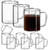 10 Pieces Glass Coffee Mugs 14 oz Clear Espresso Cups Large Wide Mouth Mocha Hot Beverage Mugs with Handle for Coffee, Tea, Latte, Cappuccino and Juice (10 Pieces)