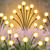 Solar Firefly Outdoor Lights 2.0, 4 Pack Upgraded 8LED Starburst Garden Lights, 8 Lighting Modes Path Lights with Remote, Sway with Wind, Waterproof Outdoor Decorations for Yard Patio Landscape