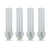 (4 Pack) 18 Watt Compact Fluorescent Light Bulb 2700K Warm White 4 Pin G24q-2, Replacement for Sylvania 20683 and Philips 38329-9 - PLC 18W/827/4P/ALTO