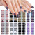 SILPECWEE 8 Sheets Boho Nail Wraps for Women Stick on Nail Polish Strips Gel Nail Strips Self Adhesive Nail Polish Stickers Fingernails Manicure Sticker with 1pc Nail File
