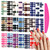 SILPECWEE 20 Sheets Full Nail Wraps Glitter Nail Polish Strips for Women Gel Nail Strips Zodiac Foil Sheets Self Adhesive Nail Polish Stickers Fingernail Sticker Nails Manicure Kit with 1pc Nail File