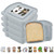 Sandwich Containers, 4 Pcs Sandwich Containers for Lunch Boxes with 10 Sheets Cute Animals Graffiti Stickers, Sandwich Box with Lid, BPA Free, for Kids or Adults (Grey?