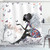 Ambesonne Fantasy Shower Curtain, Spring Girl Wings in a Floral Dress Surreal Garden Butterflies Print, Cloth Fabric Bathroom Decor Set with Hooks, 69" W x 70" L, Taupe Grey