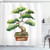 Ambesonne Garden Shower Curtain, Watercolor Style Bonsai Hand Drawn Japanese Tree Eastern Nature Inspired Image, Cloth Fabric Bathroom Decor Set with Hooks, 69" W x 75" L, Pale Brown Green