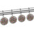 Shower Curtain Hooks, Rust Proof Shower Curtain Rings for Bathroom, Decorative Shower Curtain Hooks Hangers for Shower Curtain Rod, Tropical Fruit Pineapple