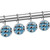 Shower Curtain Hooks, Rust Proof Shower Curtain Rings for Bathroom, Decorative Shower Curtain Hooks Hangers for Shower Curtain Rod, Animal Cartoon Panda Blue