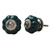 Indian Shelf 4 Pieces Dresser Drawer Knobs Vintage | Solid Dressers Knobs | Green Bathroom Knobs and Pulls | Ceramic Door and Drawer Pulls | Vintage Knobs | Knobs for Bathroom Cabinets