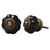 Indian Shelf 10 Pieces Farmhouse Drawer Pulls and Knobs | Pumpkin Solid Drawers Pulls | Black Western Knobs | Ceramic Door Knobs for Kitchen Cabinets | Decorative Drawer Knobs | Dresser Knobs Wood