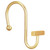 Gold Shower Curtain Hooks, Modern Decorative Shower Curtain Rings for Bathroom, CHICTIE Brass Metal Rustproof Shower Hooks Hangers for Shower Curtain Rod, Square T Bar Shape Set of 12