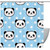 KQNZT Shower Curtains for Bathroom, Fabric Shower Curtain with Hooks, Stylish Modern Curtain, Bath Decor, Cartoon Panda Blue Polka Dots