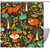 KQNZT Shower Curtains for Bathroom, Fabric Shower Curtain with Hooks, Stylish Modern Curtain, Bath Decor, Fox Animal Cartoon Flower
