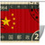 KQNZT Shower Curtains for Bathroom, Fabric Shower Curtain with Hooks, Stylish Modern Curtain, Bath Decor, Chinese Vintage Stamp Pattern