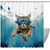 KQNZT Shower Curtains for Bathroom, Fabric Shower Curtain with Hooks, Stylish Modern Curtain, Bath Decor, Animal Diving Cat Cartoon Ocean Sea KQNZT Shower Curtains for Bathroom, Fabric Shower Curtain with Hooks, Stylish Modern Curtain, Bath Decor, Animal Diving Cat Cartoon Ocean Sea