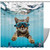 KQNZT Shower Curtains for Bathroom, Fabric Shower Curtain with Hooks, Stylish Modern Curtain, Bath Decor, Animal Diving Cat Cartoon Ocean Sea Summer Funny KQNZT Shower Curtains for Bathroom, Fabric Shower Curtain with Hooks, Stylish Modern Curtain, Bath Decor, Animal Diving Cat Cartoon Ocean Sea Summer Funny