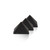 Heka Naturals Unpolished Shungite Black Stone Pyramid Set of 3 | 2 Inch - Desk Decor Shungite Stone for Home or Office - Chakra Stones, Healing Crystals, Meditation Pyramid