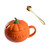 BESTOYARD 1 PC pumpkin cup espresso mug coffee glass with lid mug with lid water drinking cup orange pumpkin mug Orange Latte Cups Pumpkin Ceramic Cup Halloween Ceramic Cup with Lid Milk Cup