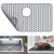 GUUKIN Sink Protectors for Kitchen Sink, 26''x 14'' Silicone Kitchen Sink Mat Grid for Bottom of Farmhouse Stainless Steel Porcelain Sink with Rear Drain (Grey)