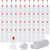 MIVIDE 50 Pack 2oz Squeeze Condiment Bottles, Plastic Mini Empty Squirt Bottle with Red Tip Caps, Small Empty Refillable Bottles for Icing, Cookie Decorating, Sauces, Condiments, Arts, Crafts