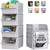 Skywin Plastic Stackable Storage Bins for Pantry - Stackable Bins For Organizing Food, Kitchen, and Bathroom Essentials (Light Grey)